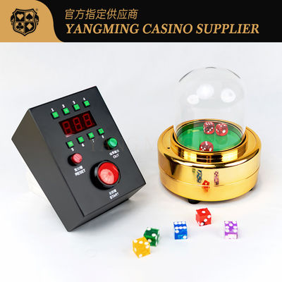 Calidad Alta Calidad Mayorista Oro Eléctrico Smart Dice Cup Set Baccarat Juego de azar Tamaño de Tarjeta Juego de Mesa Dice Cup Set fábrica