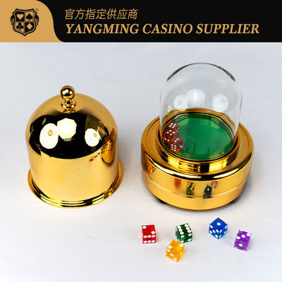 Calidad Alta Calidad Mayorista Oro Eléctrico Smart Dice Cup Set Baccarat Juego de azar Tamaño de Tarjeta Juego de Mesa Dice Cup Set fábrica