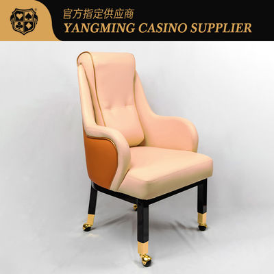 Macau Wynn Hotel Customized Baccarat Texas Club Player Chair with Wheels