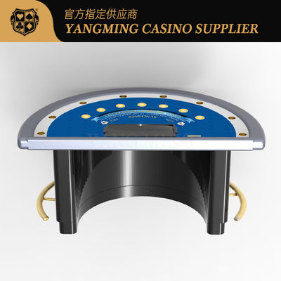 Qualità Moderno stile Americano Mezzo Round Blackjack Poker Table Gambling Black Jack Poker Game Table fabbrica