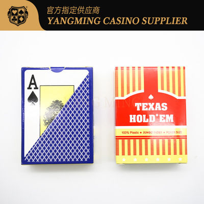 Red and Blue 100% PVC Waterproof Plastic Poker Cards Texas Hold′em Club Playing Cards