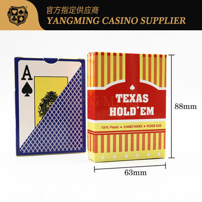 Dull Polish 100% Pvc Waterproof Playing Cards For Poker Red  Blue Color