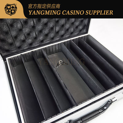 Qualität Texas Hold'em Baccarat Chip Case Set Silber Aluminium Chip Case Fabrik