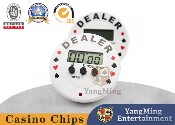 Texas Hold'em VIP Club International Competition Electronic Timer Round Plastic Zhuang Code Dealer Pressing Countdown Timer Special for Casino