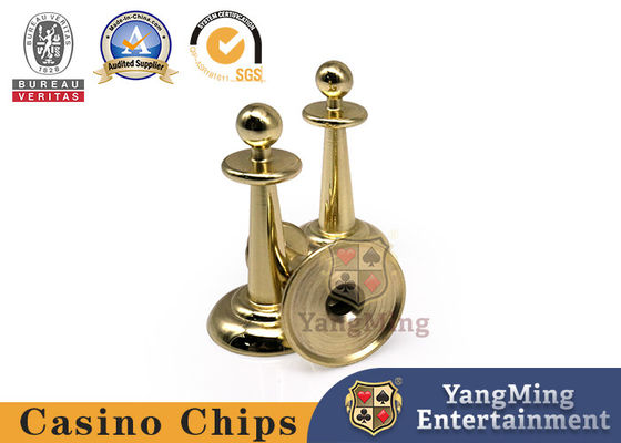 Stainless Steel Gold Plated Copper Metal Roulette Betting Mark British Turntable Poker Table Chips Game Mark Mark Table Accessories
