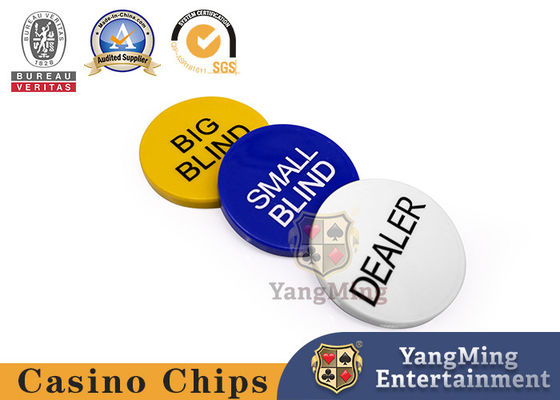 Texas Club Big Small Blind Brand Customized Manufacturer Poker Card Table Customized Environmental Melamine Big Small Blind Three-piece Set Dealer Button