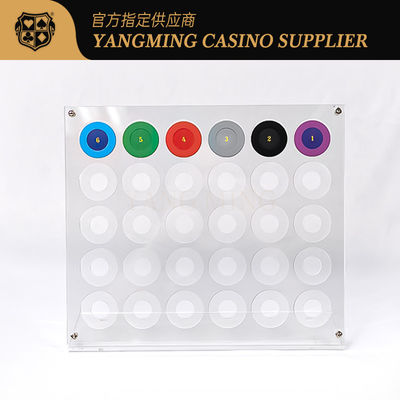 30pcs 40mm Diameter Roulette Holes Acrylic Poker Chips Display Stand Holder Poker Chip Rack