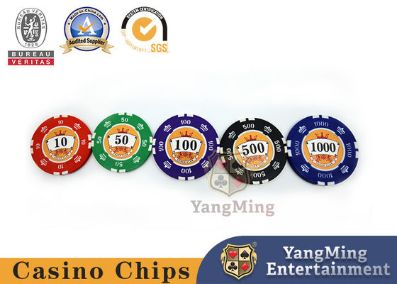 Ποιότητα 760pcs 12g αυτοκόλλητο καθαρό πηλό τσιπς πόκερ σετ για τζόγο παιχνίδι με αλουμινένιο περιτύλιγμα με αριθμό και UV λογότυπο εργοστάσιο