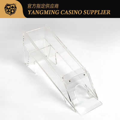 Fully transparent Thick custom iron shaft 6-8 Decks Cards Shuffler Baccarat Playing Cards Dealer Shoe