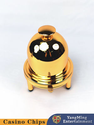 Casino Size Table Game Dice Cup Golden Metal Glass Cover Design Manually Operated