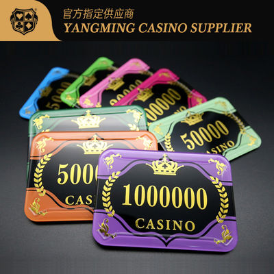 New Custom High-transparent Acrylic Bronzing Poker Chips Waterproof UV Mark Security Code Casino Chips Customized