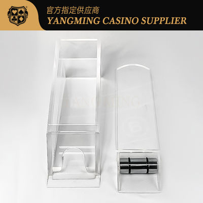 Qualité Chaussures de croupier haute acrylique claire 8 Deck Poker Table Game Chaussures de croupier de bureau usine