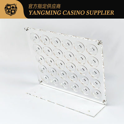 Kualitas Akrilik bening Casino Chip Tampilan Rak Produk Hiburan Poker Chip Racks pabrik