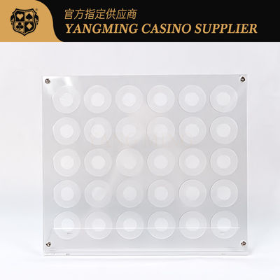 Casino Standard Clear Acrylic Chip Display Stand 30 Piece Poker Chip Set Rack