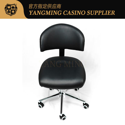 All Black Casino Dealer Metal Pulley Chair Can Be Raised and Lowered