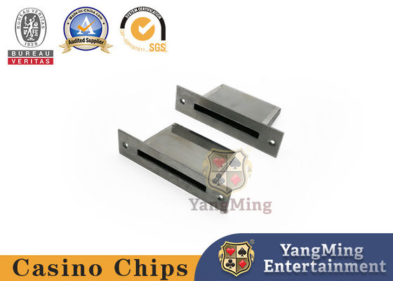 Qualità Supporto d'ottone di punta di Chip And Bill Drop Slot del poker della scanalatura anodizzato tavolo verde degli accessori del gioco del casinò di acciaio inossidabile fabbrica