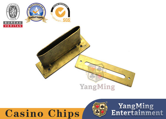 Qualità Supporto d'ottone di punta di Chip And Bill Drop Slot del poker della scanalatura anodizzato tavolo verde degli accessori del gioco del casinò di acciaio inossidabile fabbrica