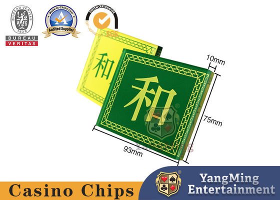 Qualità Lato delle carte del gioco del quadrato di verde di Crystal Casino Game Accessories Yellow doppio fabbrica