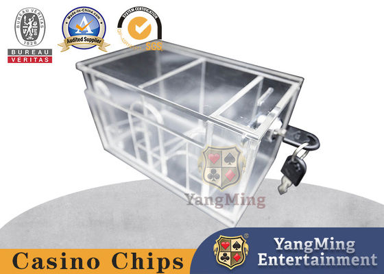 8 Deck Standard Cards Carrier With Lock Key Full Transparent Acrylic Factory Custom Dealer Holder