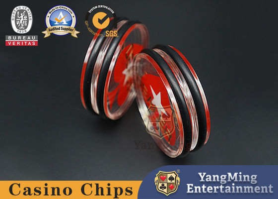 Calidad Nuevo de marca personalizado alto transparente acrílico rojo de talla de corazón distribuidor botón de código de la tarjeta de Texas Hold'em juego profesional de posicionamiento de la tarjeta punto fábrica