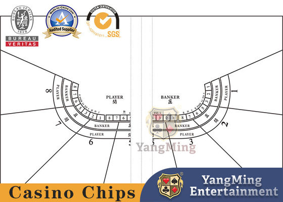 Qualità Spettacolo impermeabile professionale piegante Dragon And Tiger Layout Custom delle tovaglie dei giochi con le carte del poker del baccarat fabbrica