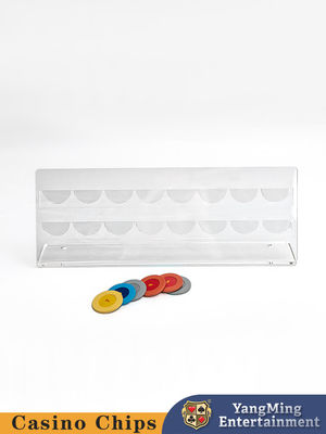 Qualität Acryltransparentes Zwei-Schicht 16-teiliges rundes Chip-Display-Rack Hersteller kundenspezifisches Roulette-Tisch-Poker-Chip-Münzen-Schalter-Display Rack Fabrik