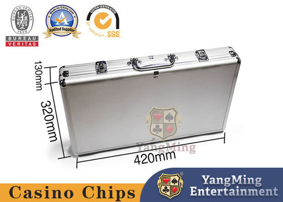 Sturdy Power Aluminum Alloy Frame Box 600pcs Clay Poker Chips Set Case With Playing Cards And Dices