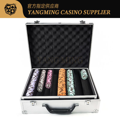 Qualità Cassa a chip in alluminio con maniglia per tavolo da poker di casinò può fissare le fiches rotonde e quadrate fabbrica