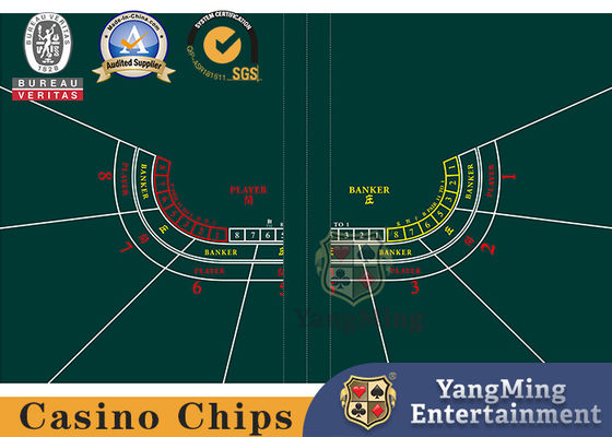 Qualità Disposizione del baccarat per 7 giocatori Poker Casino Fold Tavola impermeabile Disposizione del tavolo colore verde fabbrica