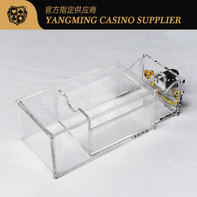Kwaliteit Volledig Transparante 8 Dekken Kaarten Box Baccarat Poker Tafel Spel Acryl Verdikt Met Slot fabriek