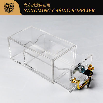 Factory Customized Acrylic 8 Deck Locking Sending Box Casino Club Casual Poker Table Game Poker Box