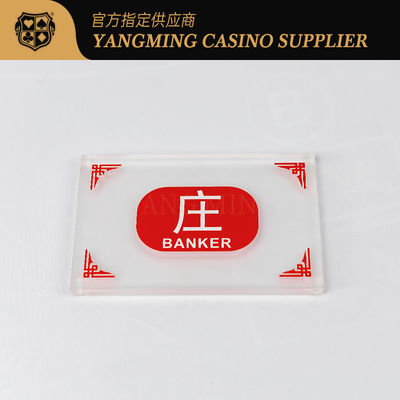 Qualität Baccarat Frosted Banker Spieler Dealer Button Poker Spiel Fabrik
