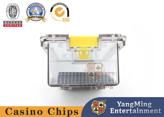 Kwaliteit Gambling Vip Club Custom 2 Deck Spelkaarten Drager Doos Transparante Acryl Plastic Discard Holder fabriek
