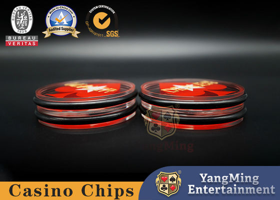 Calidad Tejas transparente redondo que talla el juego de tarjeta del código del marcador del botón del distribuidor autorizado del póker apostado colocando los accesorios fábrica