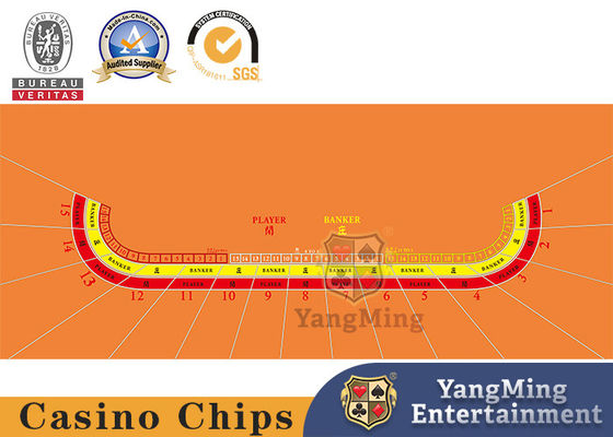 Kualitas Baccarat 15-Pemain Oval Perjudian Permainan Poker Taplak Meja Profesional Tahan Air Tahan Debu Dan Tata Letak Tahan Api pabrik