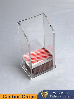 Qualità La mazza trasparente acrilica ha abbandonato il baccarat Texas Table Game Card Box della scatola di carta fabbrica
