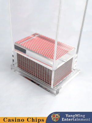 Qualità La mazza trasparente acrilica ha abbandonato il baccarat Texas Table Game Card Box della scatola di carta fabbrica