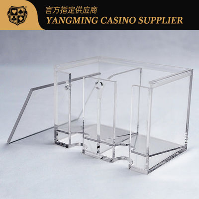 Qualità Portacarte scarto trasparente in acrilico per 8 mazzi, per tavolo da gioco di Baccarat e Poker fabbrica