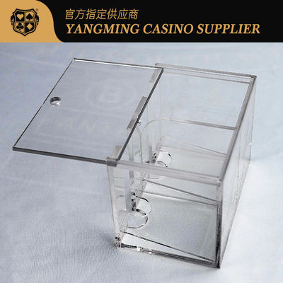 คุณภาพ 8 เด็ค คาสิโนเกรดอะคริลิคใส ใส่ไพ่สกร็อป เคส คลับ โป๊กเกอร์เกมโต๊ะ โรงงาน