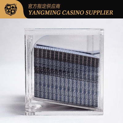 Calidad Caja de descarte acrílica de 2 compartimentos y 8 barajas, soporte de descarte Bacardi, soporte de descarte de póquer de casino fábrica