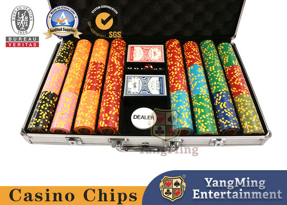 کیفیت تراشه های پوکر Clay Poker 11،000g 11.5g با جعبه آلومینیوم برای بازی های قمار تنظیم شده است کارخانه