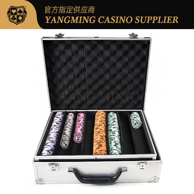 Kualitas Set Chip Poker Dengan Kotak Chip Pengunci Kotak Chip Aluminium Perak Aksesori Kasino pabrik