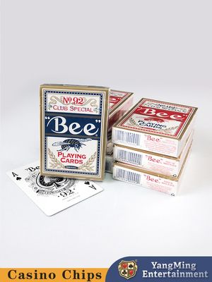 Jakość Czerwono-Niebieski Wzór Pszczoły Tył 310 Gramów Papieru Celulozowego Wysoka Trwałość Magnetyczne Pudełko + Wbudowana Gąbka Odporna na Wilgoć Chroniąca Karty do Gry Przed Wilgocią Opakowanie w Kolorowym Pudełku fabryka