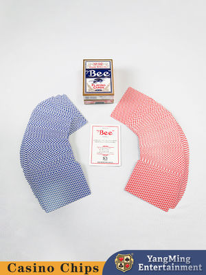 Jakość Czerwony i niebieski pszczoły wzór z tyłu 310 gramów pulpy papieru anty-widzenia przez i kartki notaty, zdejmij farbę, aby chronić karty od wilgoci kolorowe opakowania pudełka fabryka