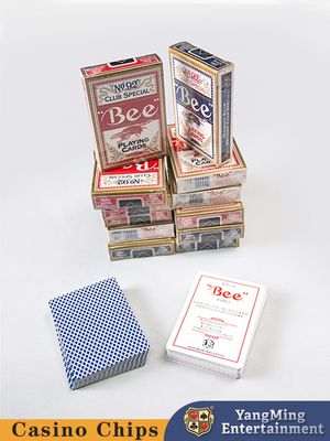 Jakość Czerwony i niebieski pszczoły wzór z tyłu 310 gramów pulpy papieru anty-widzenia przez i kartki notaty, zdejmij farbę, aby chronić karty od wilgoci kolorowe opakowania pudełka fabryka