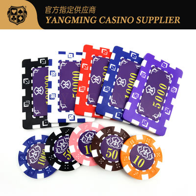Kualitas Stok 11.5 Gram Set Chip Texas Hold'em ABS Disertai dalam Kotak Paduan Aluminium pabrik