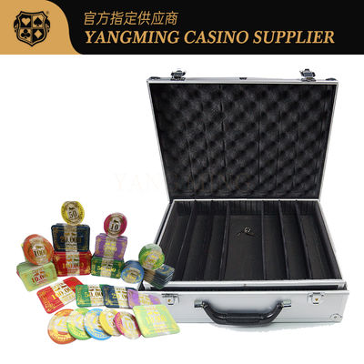 คุณภาพ ชุดชิปสามสีอะคริลิคคุณภาพสูงสำหรับเกมบนโต๊ะบาคาร่าและโป๊กเกอร์ในคาสิโน โรงงาน