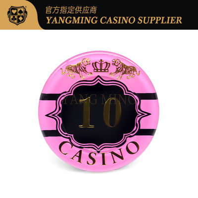 Acrylic Crystal Transparent Chips Club Chess Room Entertainment Chips Baccarat Poker Tiger Stamping Chips