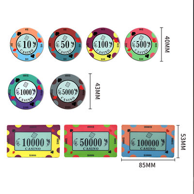 Chất lượng Casino Custom Ceramic Chips Texas Hold'em Chips trò chơi trên bàn nhà máy