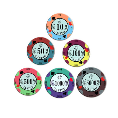 Chất lượng Texas Hold'em mới ra mắt Chips gốm tùy chỉnh Texas Thể thao cờ bạc Giải đấu Poker Game nhà máy